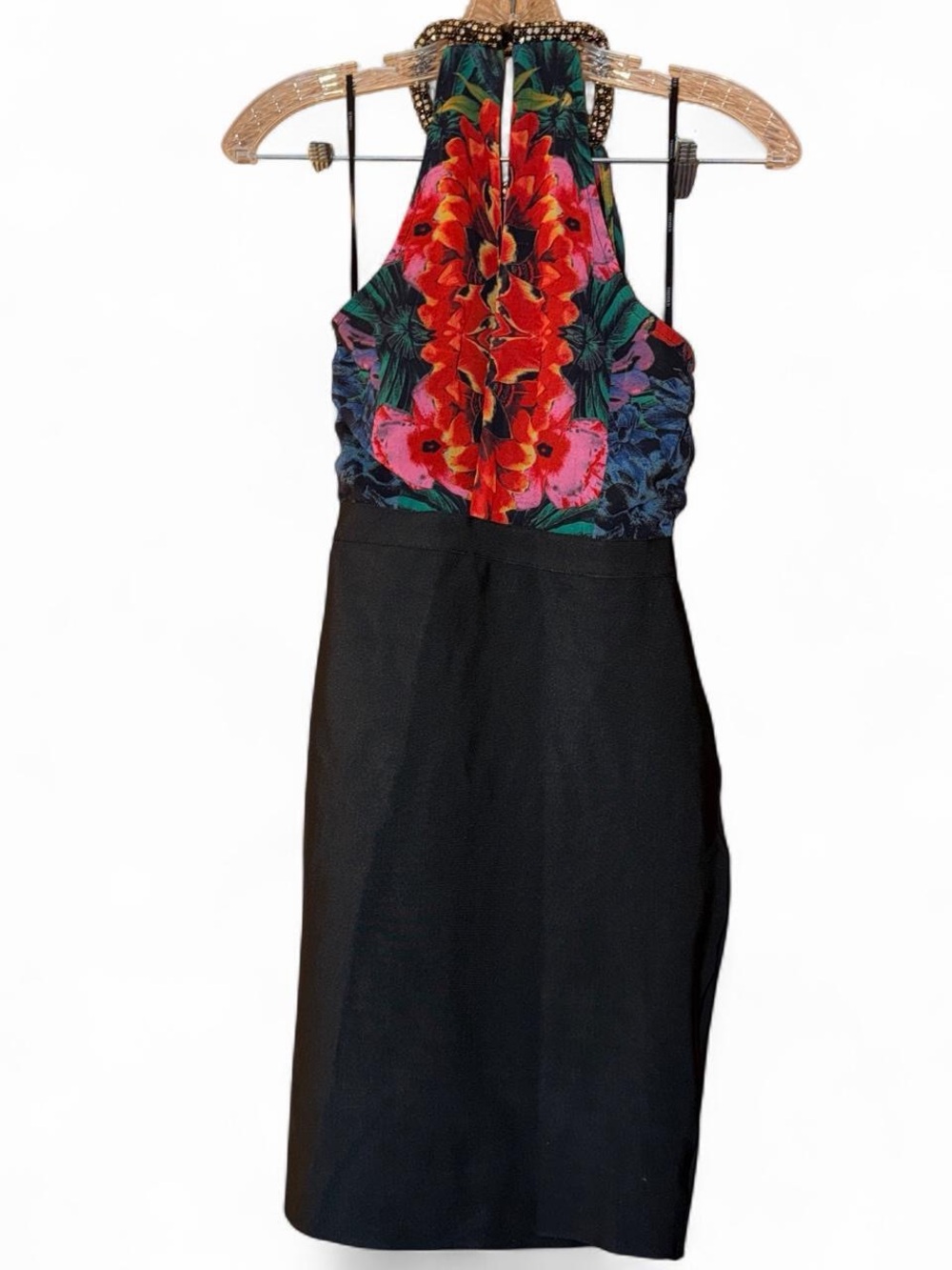 Forever 21 Tropical Floral Halter Dress size S